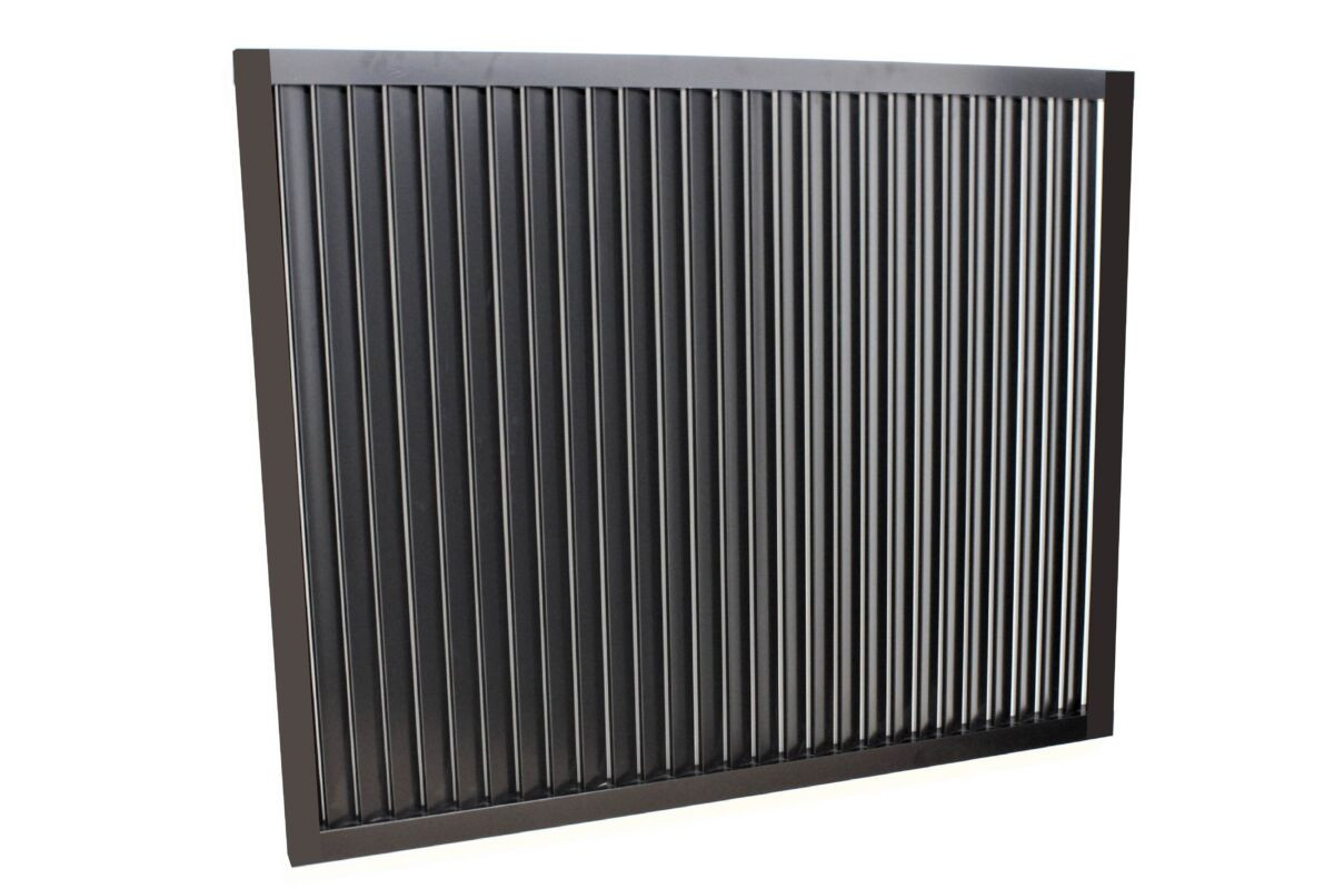 Custom Made Vertical Louvre Gate 50mm Slats - OZ Custom Fencing Gate ...